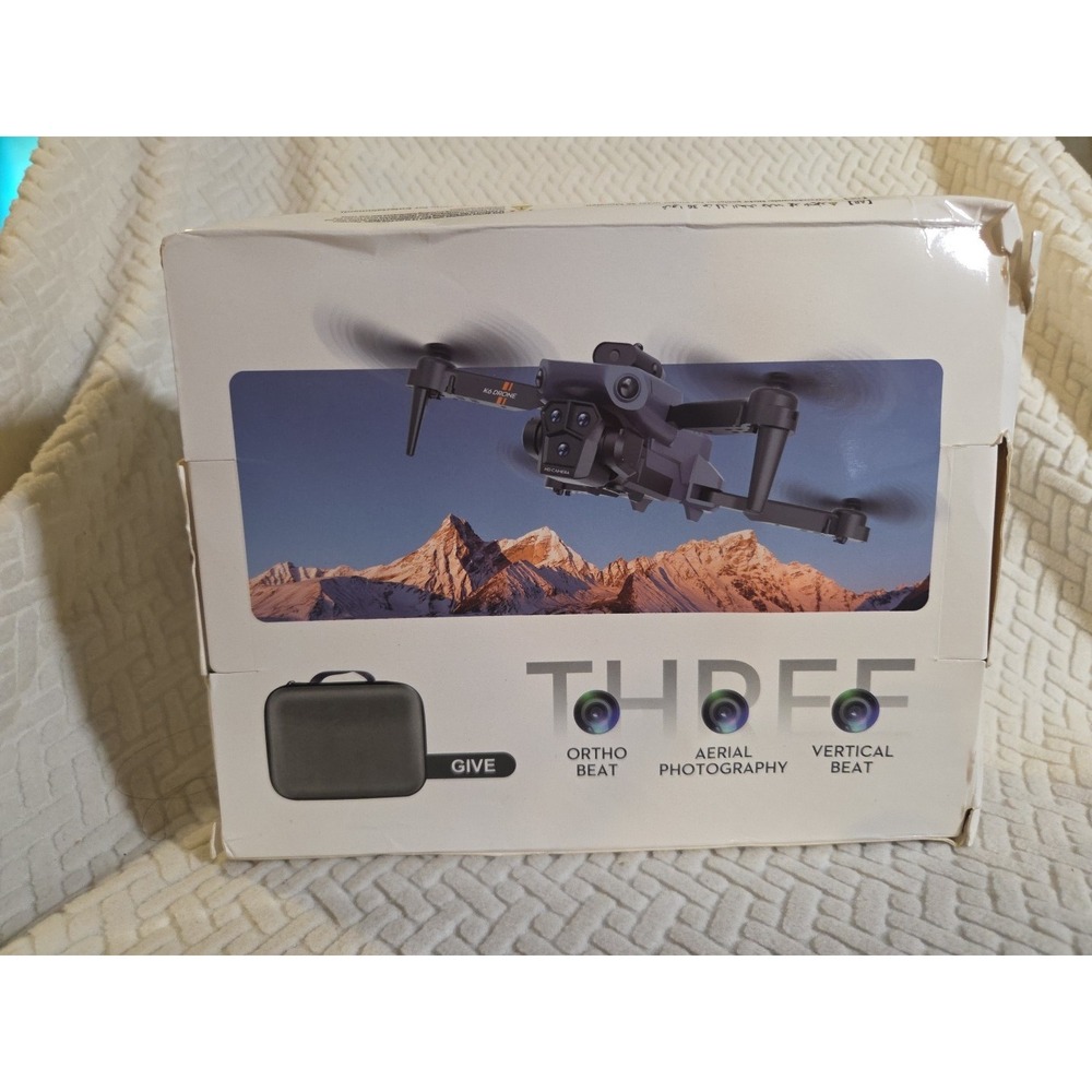Three 4K Dual HD Camera Two‎ RC Way Foldable Black Drone NO. K6 Max